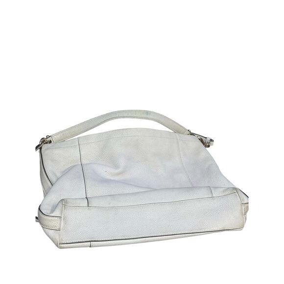 Coach Scout Hobo Chalk White Handbag Shoulder Pebble Leather - Picture 1 of 9